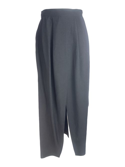 gonna donna in lino e viscosa nera Milva Mi | 913107